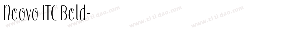 Noovo ITC Bold字体转换